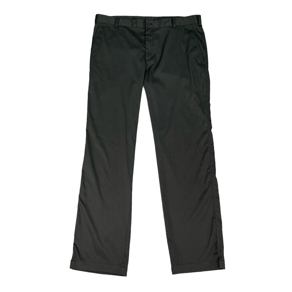 Nike Golf Pants Mens 38 Black Dri Fit Tech Stretch Mid Rise Golf Chino